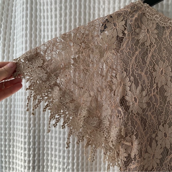 Ricki Lang for Nuit size 10 dress taupe lace going out party occasion fairy - Picture 3 of 8